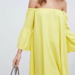 ASOS Bell Sleeve off the Shoulder Dress